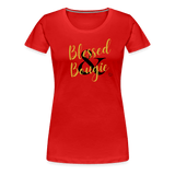 Blessed & Bougie Slim T-Shirt - red