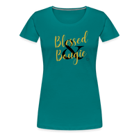 Blessed & Bougie Slim T-Shirt - teal