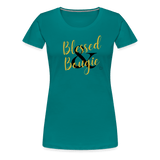 Blessed & Bougie Slim T-Shirt - teal