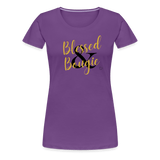 Blessed & Bougie Slim T-Shirt - purple