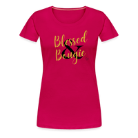 Blessed & Bougie Slim T-Shirt - dark pink