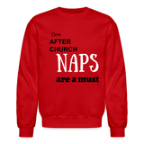 Dem After Church NAPS Sweatshirt - red