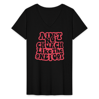 Aint no church V-Neck T-Shirt - black