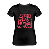 Aint no church V-Neck T-Shirt - black