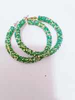 Sparkly Glitter Hoop Earrings