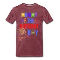 Mom of the Birthday Boy T-Shirt - heather burgundy