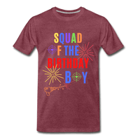 Squad of the Birthday Boy T-Shirt - heather burgundy