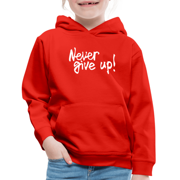Never Give Up Hoodie - red