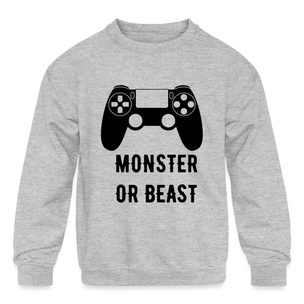 Monster or Beast Sweatshirt - heather gray