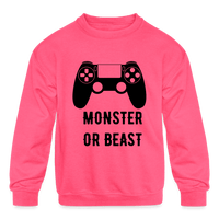 Monster or Beast Sweatshirt - neon pink